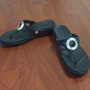 Worn Once Black Dual Crocs Comfort Sandals